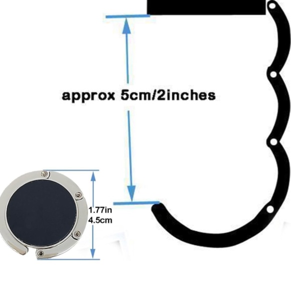 Hummingbird Silver Compact Purse Hook for Table Handbag Holder Hanger & Dustbag - Picture 9 of 9